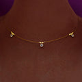 Tri Glossy Stone String Neckpiece